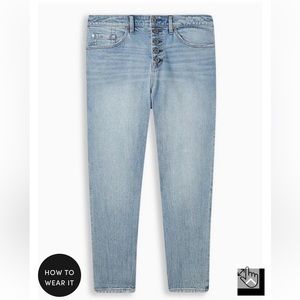 NWT Torrid Mom Straight Vintage Stretch High-Rise Jeans